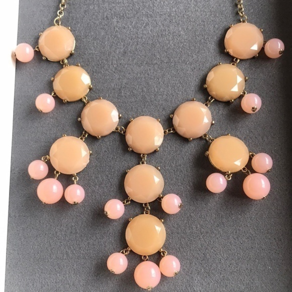 Pale orange and pink statement necklace